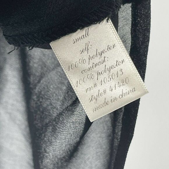 Black Embroidered Peplum Blouse Bohemian Sleeveless Alya Round Neck Size S Top - Picture 8 of 8